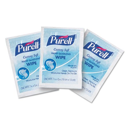 PURELL Cottony Soft Individually Wrapped Sanitizing Hand Wipes, 5 x 7, PK1000 9026-1M